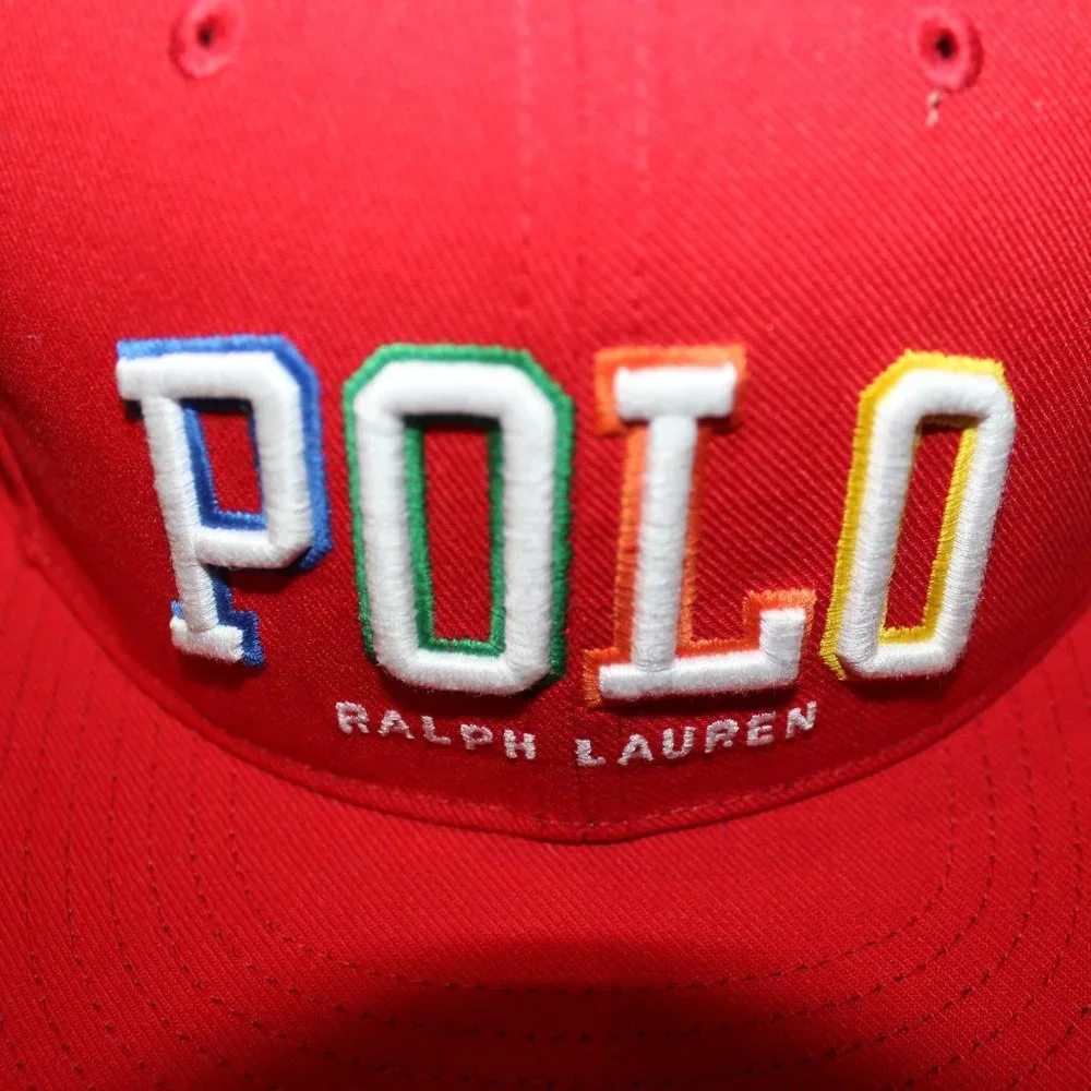 NWT POLO RALPH LAUREN UNISEX LOGO‎ EMBROIDERED BASEBALL CAP RED